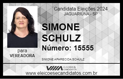 Candidato SIMONE SCHULZ 2024 - JAGUARIÚNA - Eleições