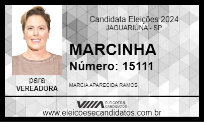 Candidato MARCINHA 2024 - JAGUARIÚNA - Eleições