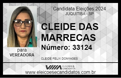 Candidato CLEIDE DAS MARRECAS 2024 - JUQUITIBA - Eleições