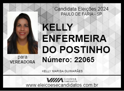 Candidato KELLY ENFERMEIRA DO POSTINHO 2024 - PAULO DE FARIA - Eleições