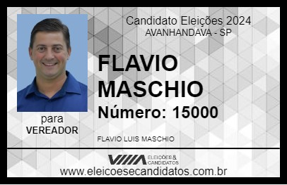 Candidato FLAVIO MASCHIO 2024 - AVANHANDAVA - Eleições