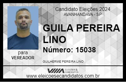 Candidato GUILA PEREIRA LINO 2024 - AVANHANDAVA - Eleições