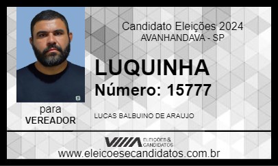 Candidato LUQUINHA 2024 - AVANHANDAVA - Eleições