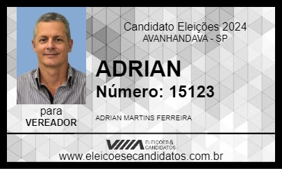 Candidato ADRIAN 2024 - AVANHANDAVA - Eleições