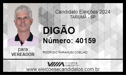 Candidato DIGÃO 2024 - TARUMÃ - Eleições