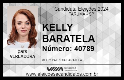 Candidato KELLY BARATELA 2024 - TARUMÃ - Eleições