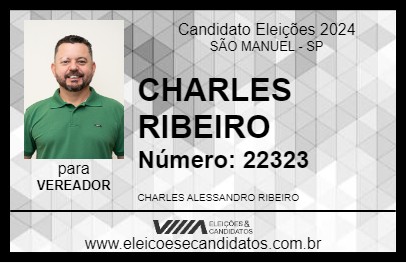 Candidato CHARLES RIBEIRO 2024 - SÃO MANUEL - Eleições