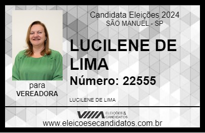 Candidato LUCILENE DE LIMA 2024 - SÃO MANUEL - Eleições