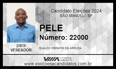 Candidato PELE 2024 - SÃO MANUEL - Eleições