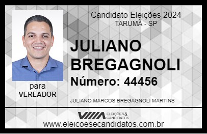 Candidato JULIANO BREGAGNOLI 2024 - TARUMÃ - Eleições