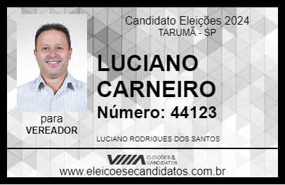 Candidato LUCIANO CARNEIRO 2024 - TARUMÃ - Eleições