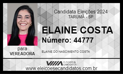 Candidato ELAINE COSTA 2024 - TARUMÃ - Eleições