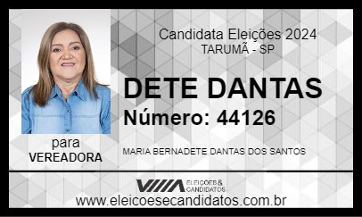 Candidato DETE DANTAS 2024 - TARUMÃ - Eleições