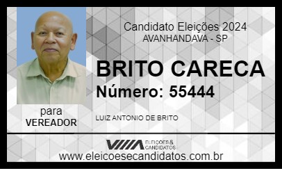 Candidato BRITO CARECA 2024 - AVANHANDAVA - Eleições