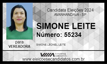 Candidato SIMONE LEITE 2024 - AVANHANDAVA - Eleições