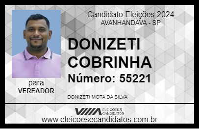 Candidato DONIZETI COBRINHA 2024 - AVANHANDAVA - Eleições