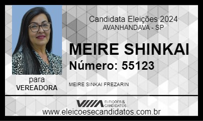 Candidato MEIRE SHINKAI 2024 - AVANHANDAVA - Eleições