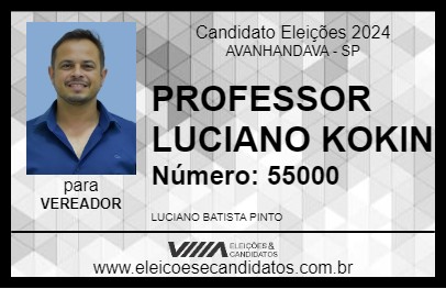 Candidato PROFESSOR LUCIANO KOKIN 2024 - AVANHANDAVA - Eleições