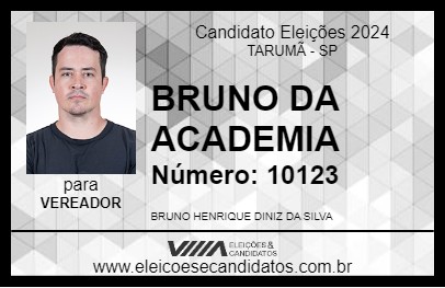 Candidato BRUNO DA ACADEMIA 2024 - TARUMÃ - Eleições