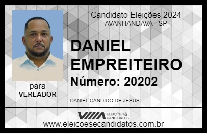 Candidato DANIEL EMPREITEIRO 2024 - AVANHANDAVA - Eleições