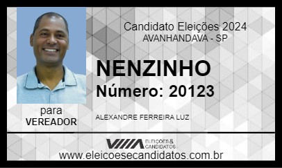 Candidato NENZINHO 2024 - AVANHANDAVA - Eleições