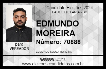 Candidato EDMUNDO MOREIRA 2024 - PAULO DE FARIA - Eleições