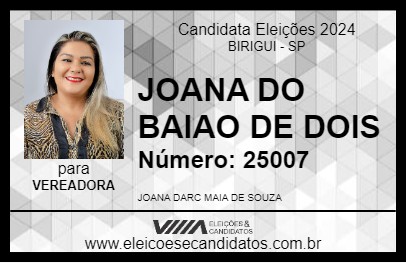 Candidato JOANA DO BAIAO DE DOIS 2024 - BIRIGUI - Eleições