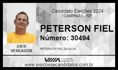 Candidato PETERSON FIEL 2024 - CAMPINAS - Eleições