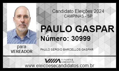 Candidato PAULO GASPAR 2024 - CAMPINAS - Eleições