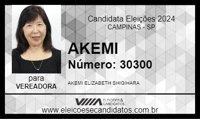 Candidato AKEMI 2024 - CAMPINAS - Eleições