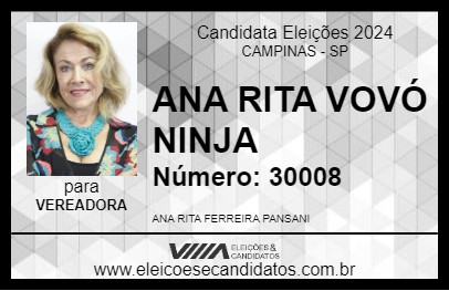 Candidato ANA RITA VOVÓ NINJA 2024 - CAMPINAS - Eleições