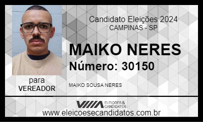 Candidato MAIKO NERES 2024 - CAMPINAS - Eleições