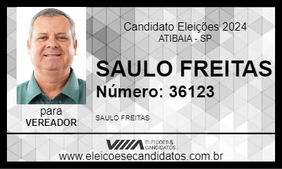 Candidato SAULO FREITAS 2024 - ATIBAIA - Eleições