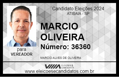 Candidato MARCIO OLIVEIRA 2024 - ATIBAIA - Eleições