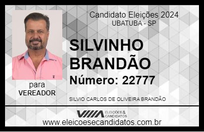 Candidato SILVINHO BRANDÃO 2024 - UBATUBA - Eleições