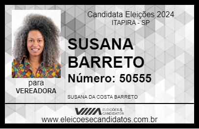 Candidato SUSANA BARRETO 2024 - ITAPIRA - Eleições