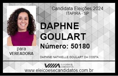 Candidato DAPHNE GOULART 2024 - ITAPIRA - Eleições