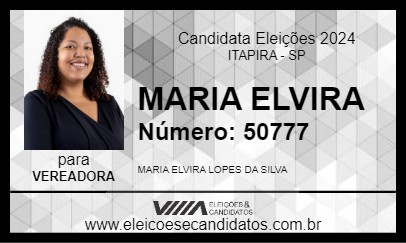 Candidato MARIA ELVIRA 2024 - ITAPIRA - Eleições