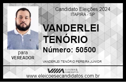 Candidato VANDERLEI TENÓRIO 2024 - ITAPIRA - Eleições