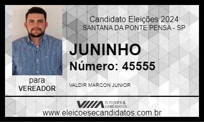 Candidato JUNINHO 2024 - SANTANA DA PONTE PENSA - Eleições