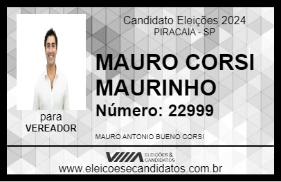 Candidato MAURO CORSI MAURINHO 2024 - PIRACAIA - Eleições