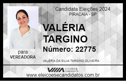 Candidato VALÉRIA TARGINO 2024 - PIRACAIA - Eleições