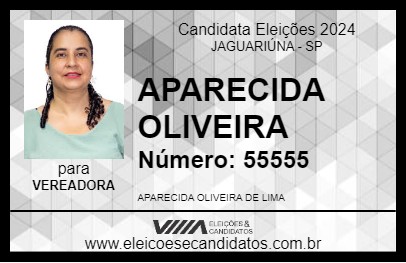 Candidato APARECIDA OLIVEIRA 2024 - JAGUARIÚNA - Eleições