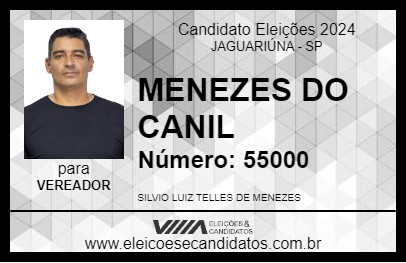 Candidato MENEZES DO CANIL 2024 - JAGUARIÚNA - Eleições