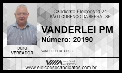 Candidato VANDERLEI GOES 2024 - SÃO LOURENÇO DA SERRA - Eleições