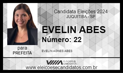 Candidato EVELIN ABES 2024 - JUQUITIBA - Eleições