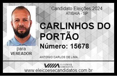 Candidato CARLINHOS DO PORTÃO 2024 - ATIBAIA - Eleições