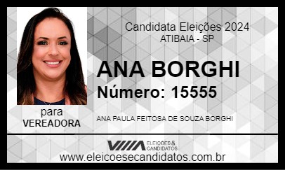 Candidato ANA BORGHI 2024 - ATIBAIA - Eleições