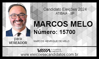 Candidato MARCOS MELO 2024 - ATIBAIA - Eleições