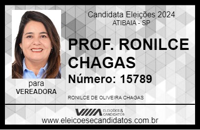 Candidato PROF. RONILCE CHAGAS 2024 - ATIBAIA - Eleições